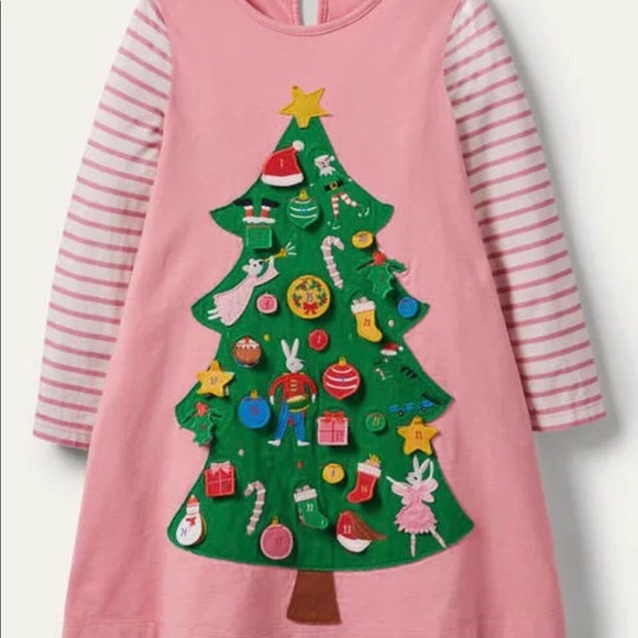 mini boden christmas tree dress NWT Mini Boden Cosy Printed Sweatshirt Dress  Mini World Explorers
